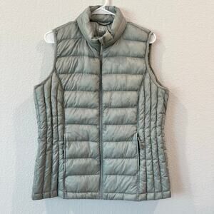 32 Degrees Heat Womens Gray Lightweight Packable Insulated Puffer Vest | Size L